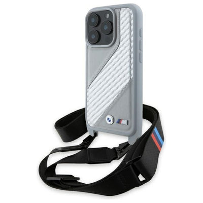 Husa BMW M Edition Carbon Stripe & Curea iPhone 16 Pro - Gri