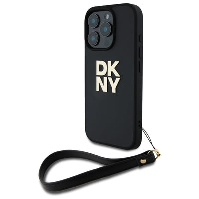 Husa Dkny Wrist Curea Stock Logo iPhone 16 Pro - Negru
