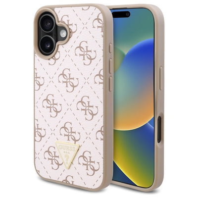 Husa Guess New 4G Triangle pentru iPhone 16 Plus - Alb
