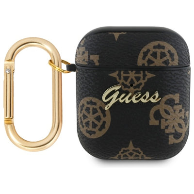 Husa Guess Gua2pg4gpk AirPods 1/2 Cover Negru/Negru 4G Hook