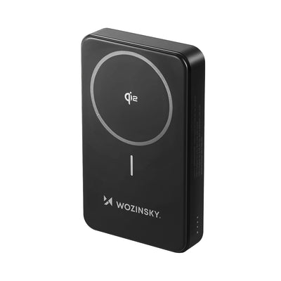 Acumulator extern Wozinsky Wlwp-10ka0y3s 22.5W PD Qi2 10000 Mah, cu Stand, 1x Usb-a, 1x Usb-c - Negru