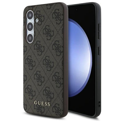 Husa Guess Guhcs24feg4gfbr S24 FE S721 Maro/Maro Hardcase 4G Metal Auriu Logo