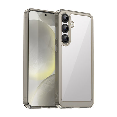 Husa Outer Space cu Gel Frame pentru Samsung Galaxy S25+ - Transparent Negru