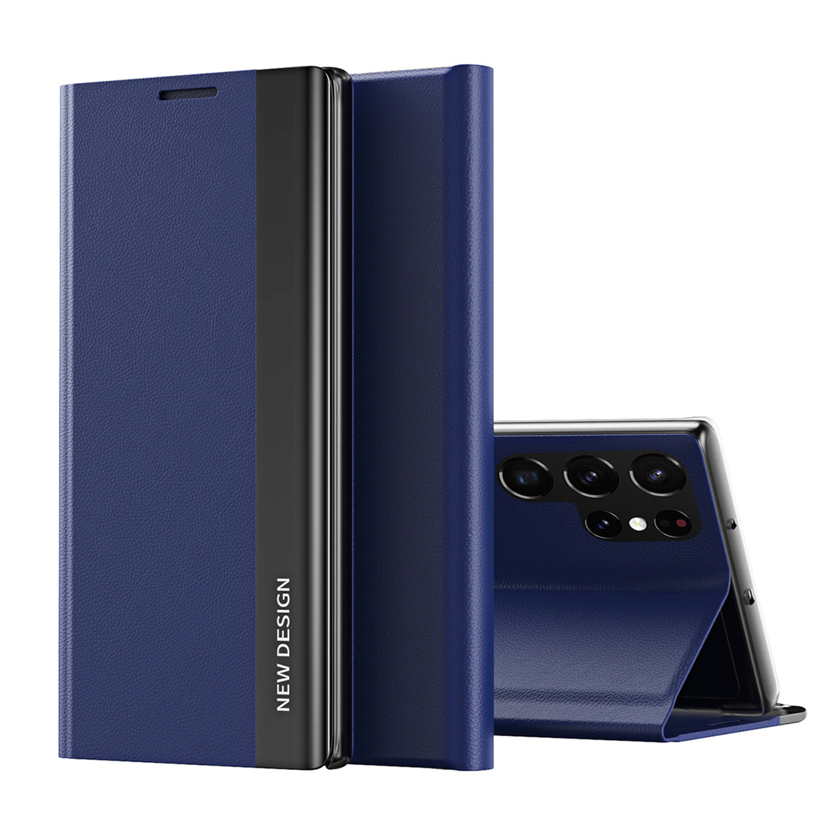 Husa Sleep Pro Samsung Galaxy S25 Ultra cu Flip And Stand - Albastru
