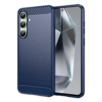 Husa Carbon pentru Samsung Galaxy S24 FE - Albastru