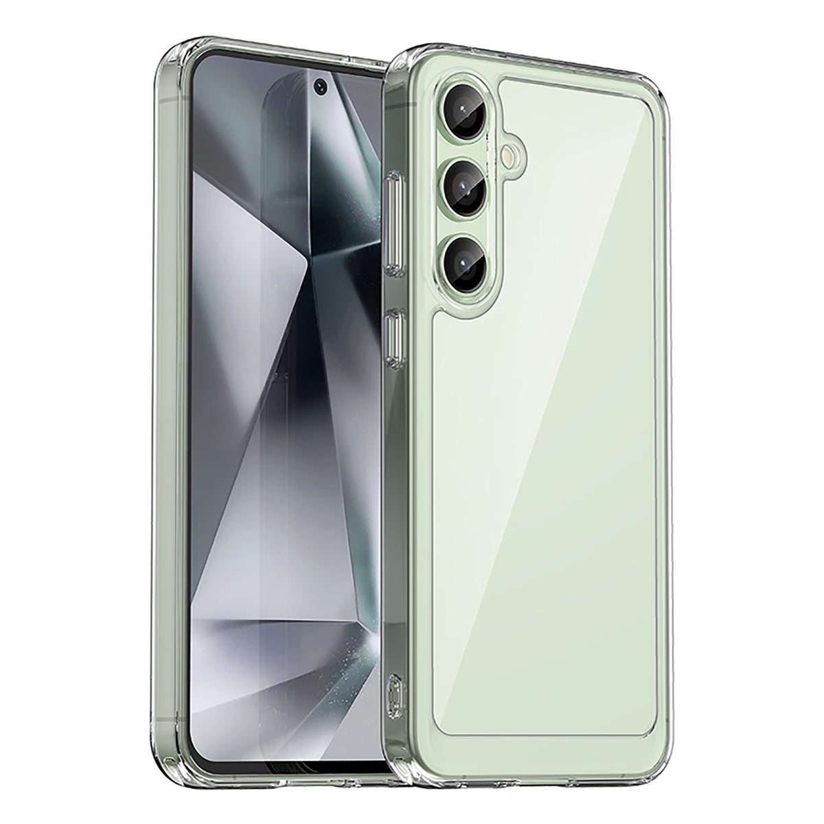 Husa Outer Space cu Gel Frame pentru Samsung Galaxy S24 FE - Transparent