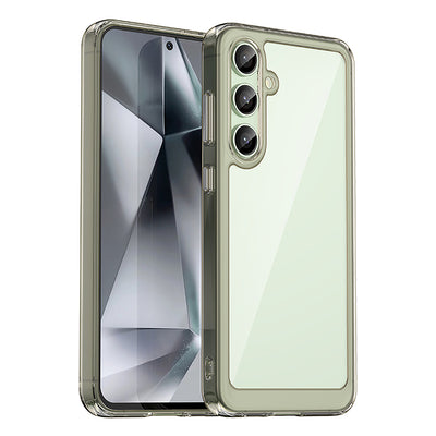 Husa Outer Space cu Gel Frame pentru Samsung Galaxy S24 FE - Transparent Negru
