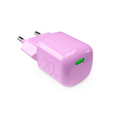 Incarcator priza Puro 20W Gan Usb-c - Roz