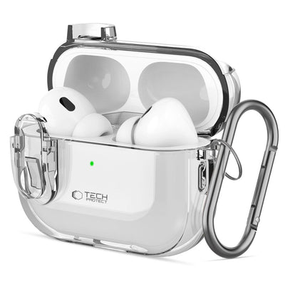 Husa Tech-protect Slim Hook pentru AirPods 1 / 2 - Transparent