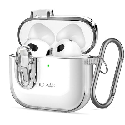 Husa Tech-protect Slim Hook pentru AirPods 4 - Transparent