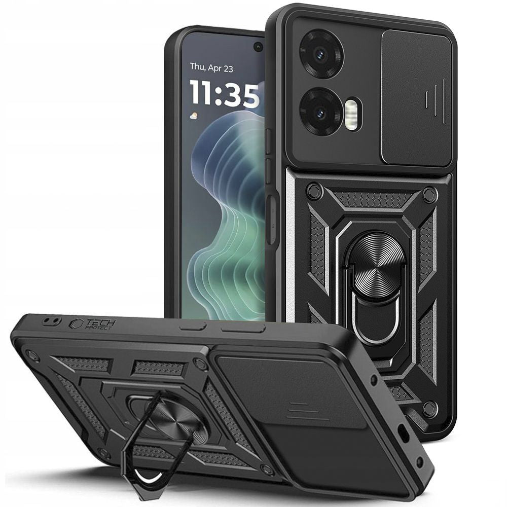 Husa Tech-protect Camshield Pro pentru Motorola Moto G35 5G - Negru
