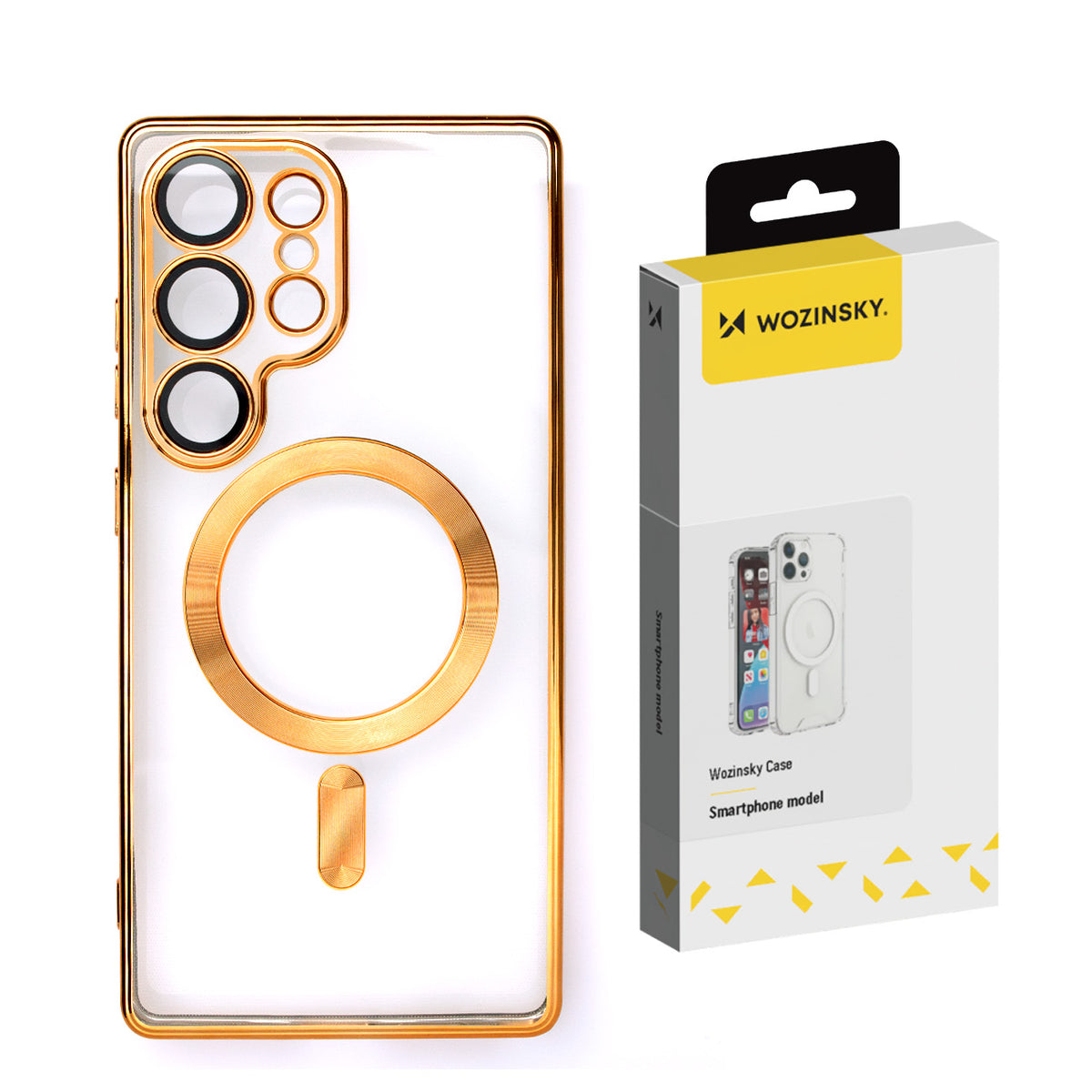 Husa Wozinsky Electroplated cu Magsafe pentru Samsung Galaxy S25+ - Auriu