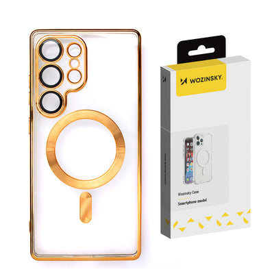 Husa Wozinsky Electroplated cu Magsafe pentru Samsung Galaxy S25+ - Auriu