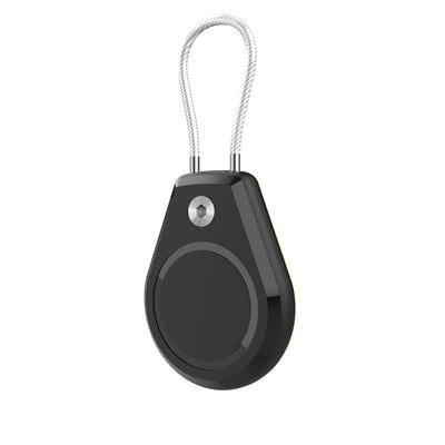 Husa Apple AirTag Waterproof cu Steel Cablu - Negru