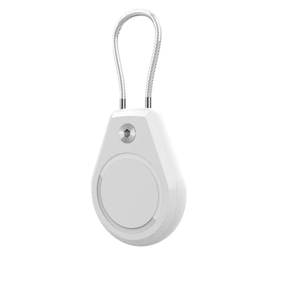 Husa Apple AirTag Waterproof cu Steel Cablu - Alb