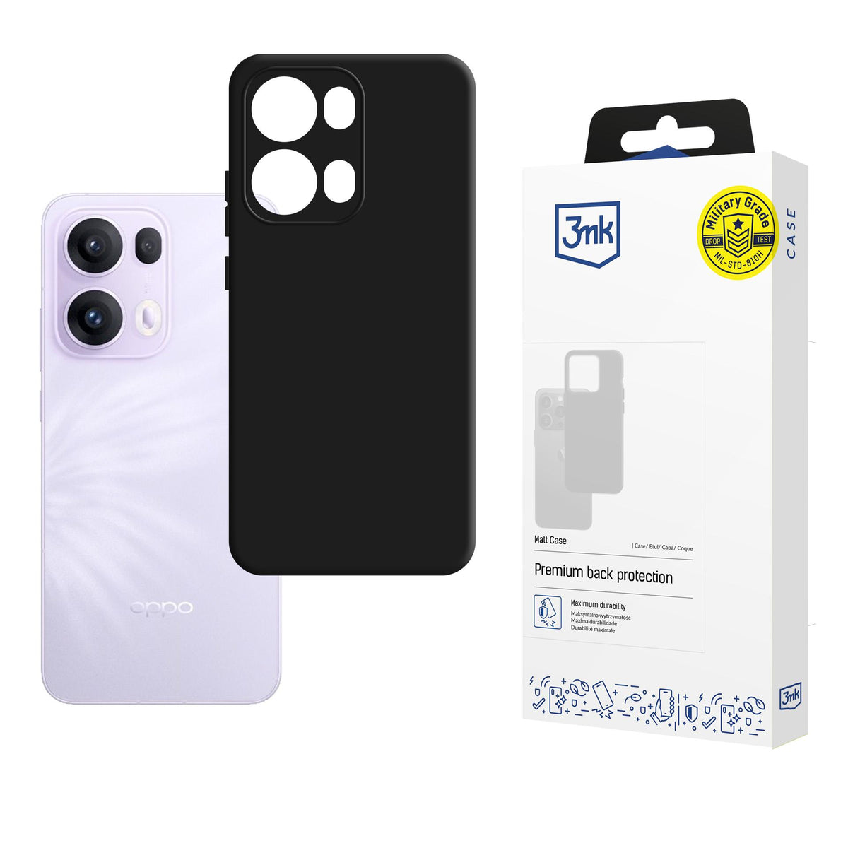 Husa 3mk Matt pentru Oppo Reno 13 Pro - Negru