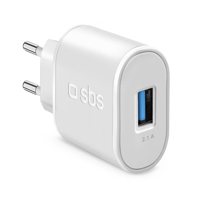 Incarcator priza SBS Tetr1usb2awfast 10W Usb-a - Alb