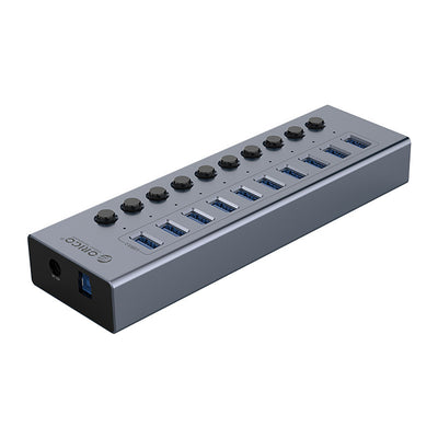 Cablu Orico Bt2u3-10ab Hub 10x Usb-a 3.0 cu Switches - Gri