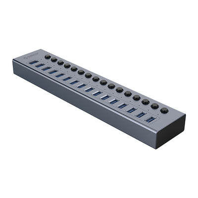 Cablu Orico Bt2u3-16ab Hub 16x Usb-a 3.0 cu Switches - Gri