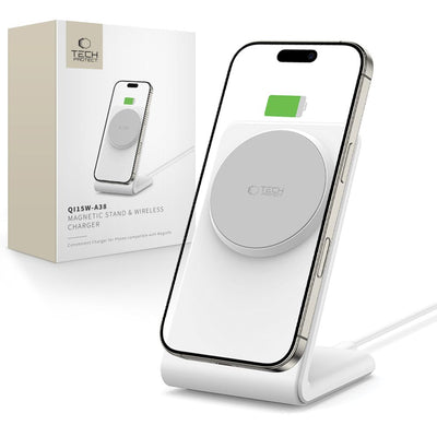 Incarcator wireless Tech-protect Qi15w-a38 Magsafe - Alb