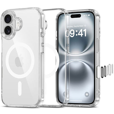 Husa Tech-protect Flexair Hybrid CC Magsafe iPhone 16 - Transparent