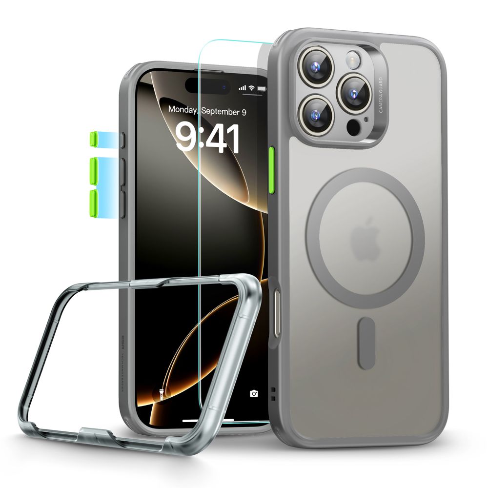 Husa ESR Classic Pro Set Halolock Magsafe pentru iPhone 16 Pro Max - Gri