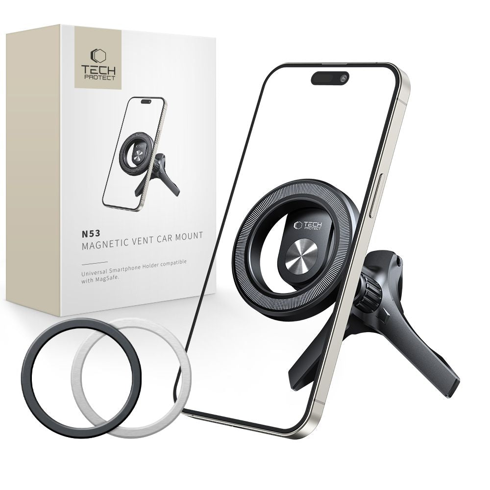 Suport Tech-protect N53 Car Air Vent cu Magsafe Rings - Negru