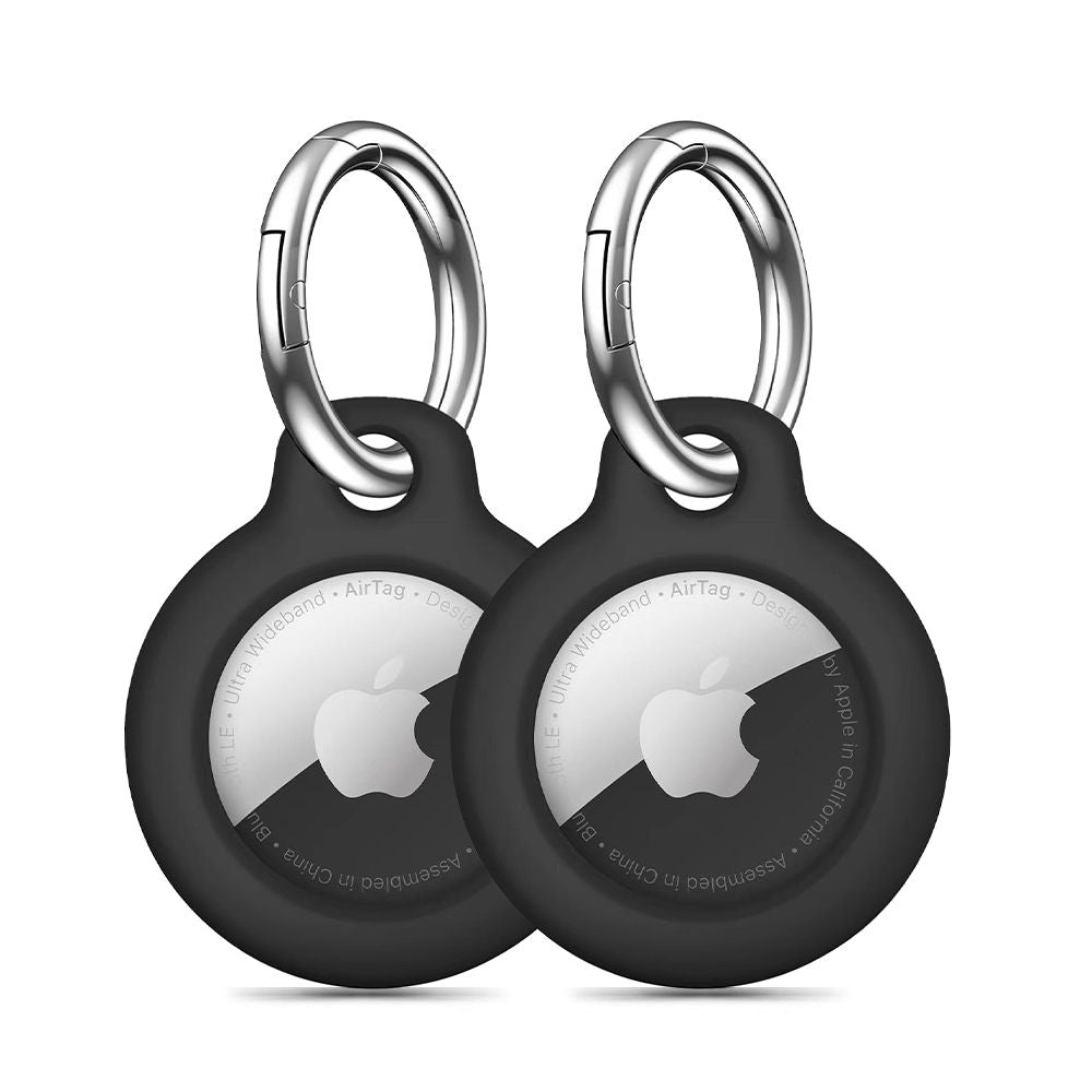 Husa Tech-protect Rough 2-pack pentru Apple AirTag - Negru