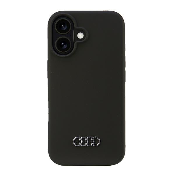 Husa Audi Silicone iPhone 16 6.1" Negru/Negru Hardcase Au-lsrip16-q3/D1-bk