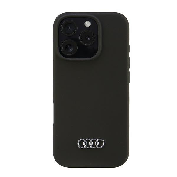 Husa Audi Silicone iPhone 16 Pro 6.3" Negru/Negru Hardcase Au-lsrip16p-q3/D1-bk