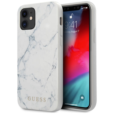 Husa Guess Marble pentru iPhone 12 Mini 5.4" - Alb