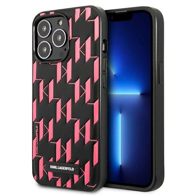 Husa Karl Lagerfeld Monogram Plaque iPhone 13 Pro / 13 6.1" - Roz