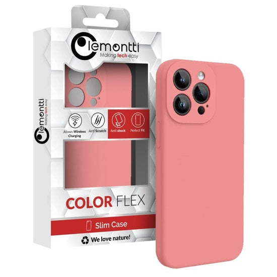 Lemontti Husa Liquid Silicon MagCharge iPhone 15 Pro Roz (protectie 360°, material fin, captusit cu microfibra)