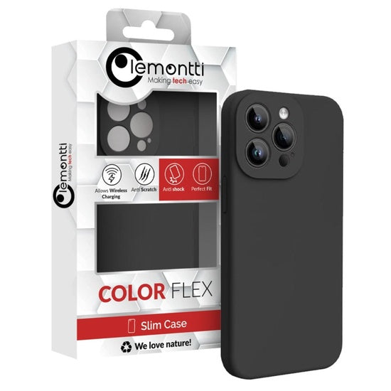 Lemontti Husa Liquid Silicon MagCharge iPhone 15 Pro Negru (protectie 360°, material fin, captusit cu microfibra)