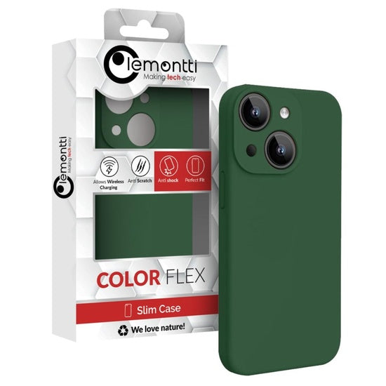 Lemontti Husa Liquid Silicon MagCharge iPhone 15 Plus Verde (protectie 360°, material fin, captusit cu microfibra)