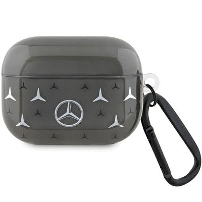 Husa Mercedes AirPods Pro Cover Negru/Negru Large Star Pattern