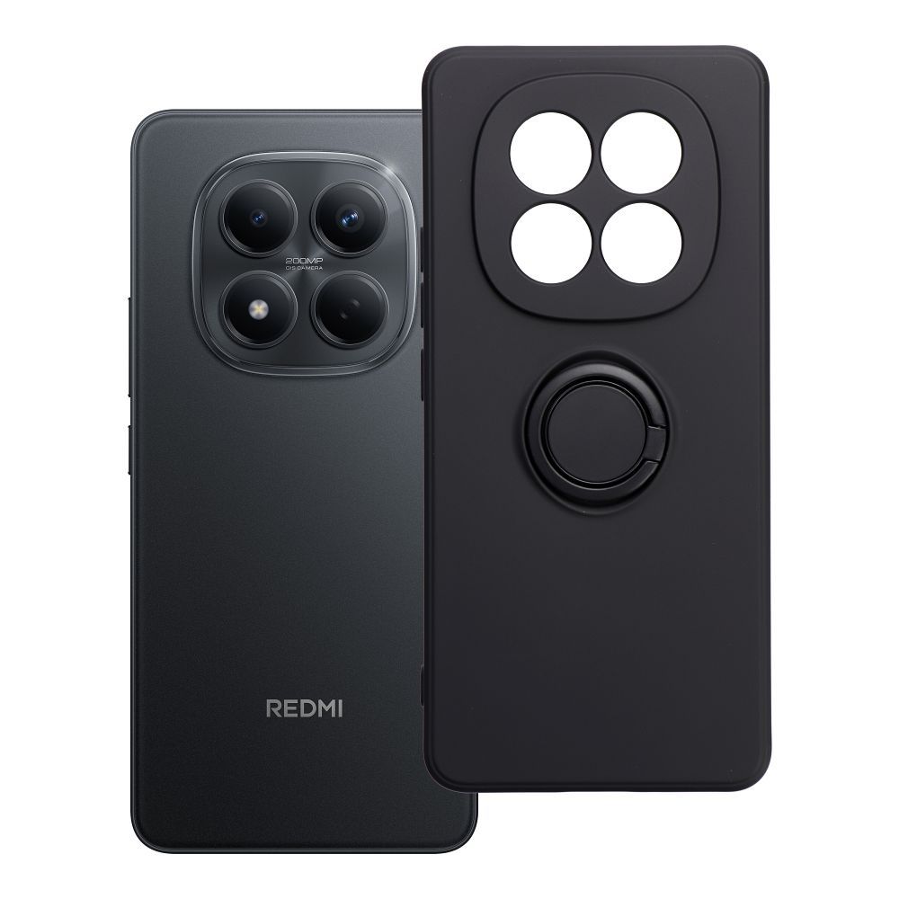 Husa Silicone Ring pentru Xiaomi Redmi Note 15 5G Negru