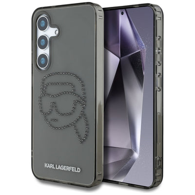 Husa Karl Lagerfeld Rhinestones Karl Head Logo Samsung Galaxy S25 Negru