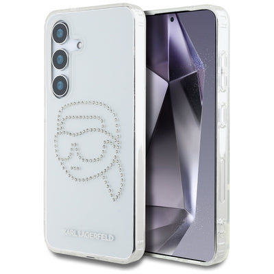 Husa Karl Lagerfeld Rhinestones Karl Head Logo Samsung Galaxy S25 Transparent