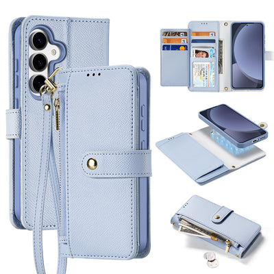 Husa Dux Ducis Lawa Leather pentru Samsung Galaxy S25+ cu Detachable Magnetic Wallet - Albastru