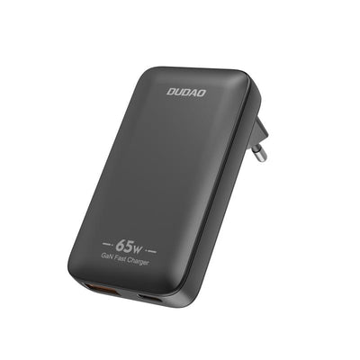 Incarcator priza Dudao A65q 65W Gan Travel Usb-a / Usb-c PD Ultra-thin EU / US - Negru
