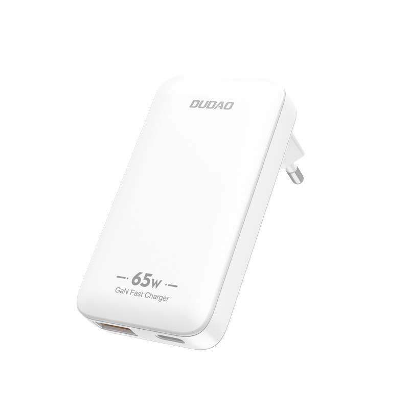 Incarcator priza Dudao A65q 65W Gan Travel Usb-a / Usb-c PD Ultra-thin EU / US - Alb