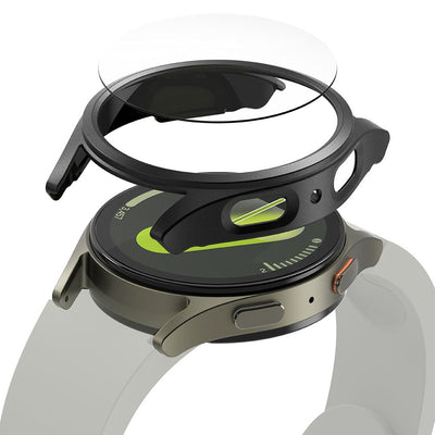 Folie Ringke Slim & sticla Husa + Glass Set pentru Samsung Galaxy Watch 7 44mm - Negru