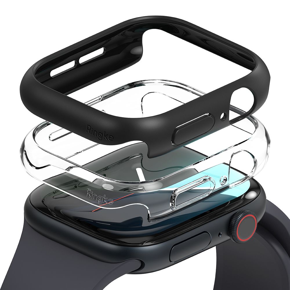 Husa Ringke Slim 2-pack pentru Apple Watch 10 46mm - Transparent And Matte Negru