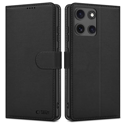 Husa Tech-protect Wallet pentru Motorola Moto G15 / G15 Power - Negru