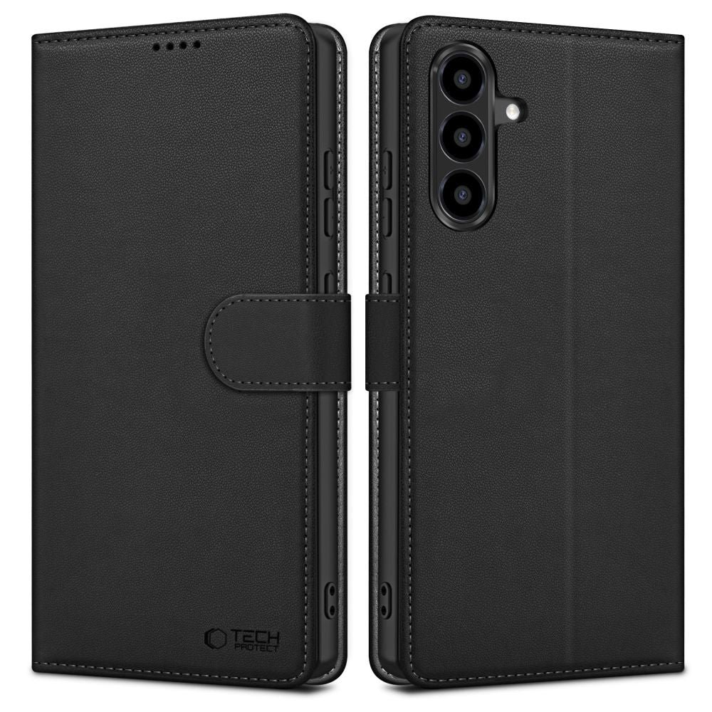Husa Tech-protect Wallet pentru Samsung Galaxy A56 5G - Matte Negru