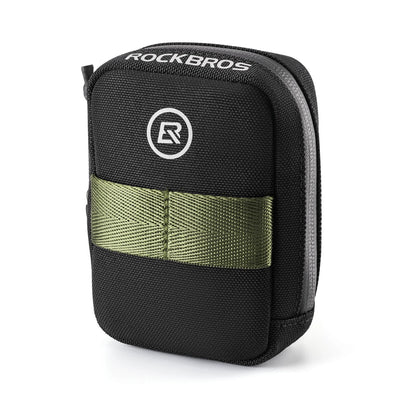 Suport Rockbros Mini Saddle Bag cu CO2 Cartridge - Negru/Verde