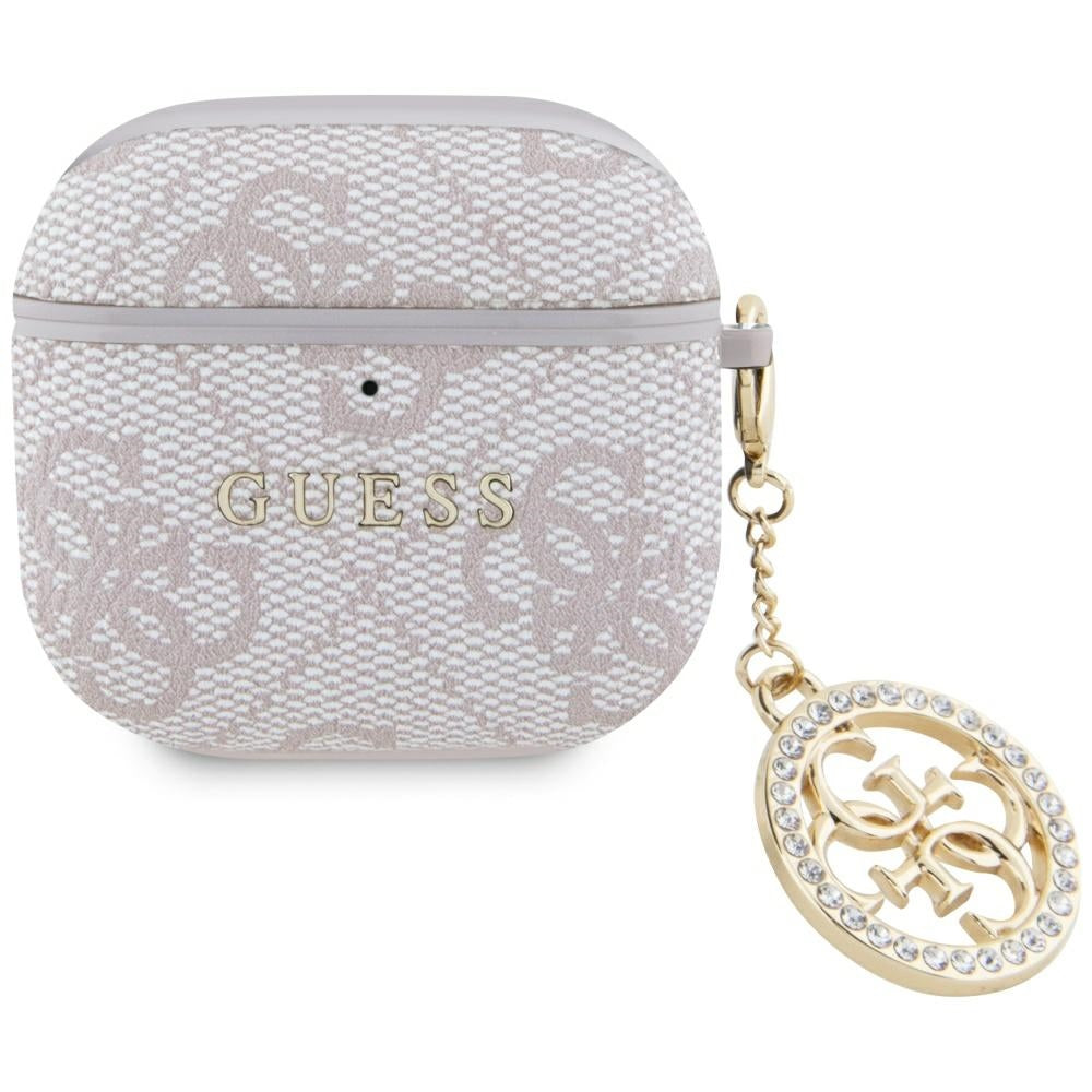 Husa Guess 4G Strass Charm pentru AirPods 4 - Roz