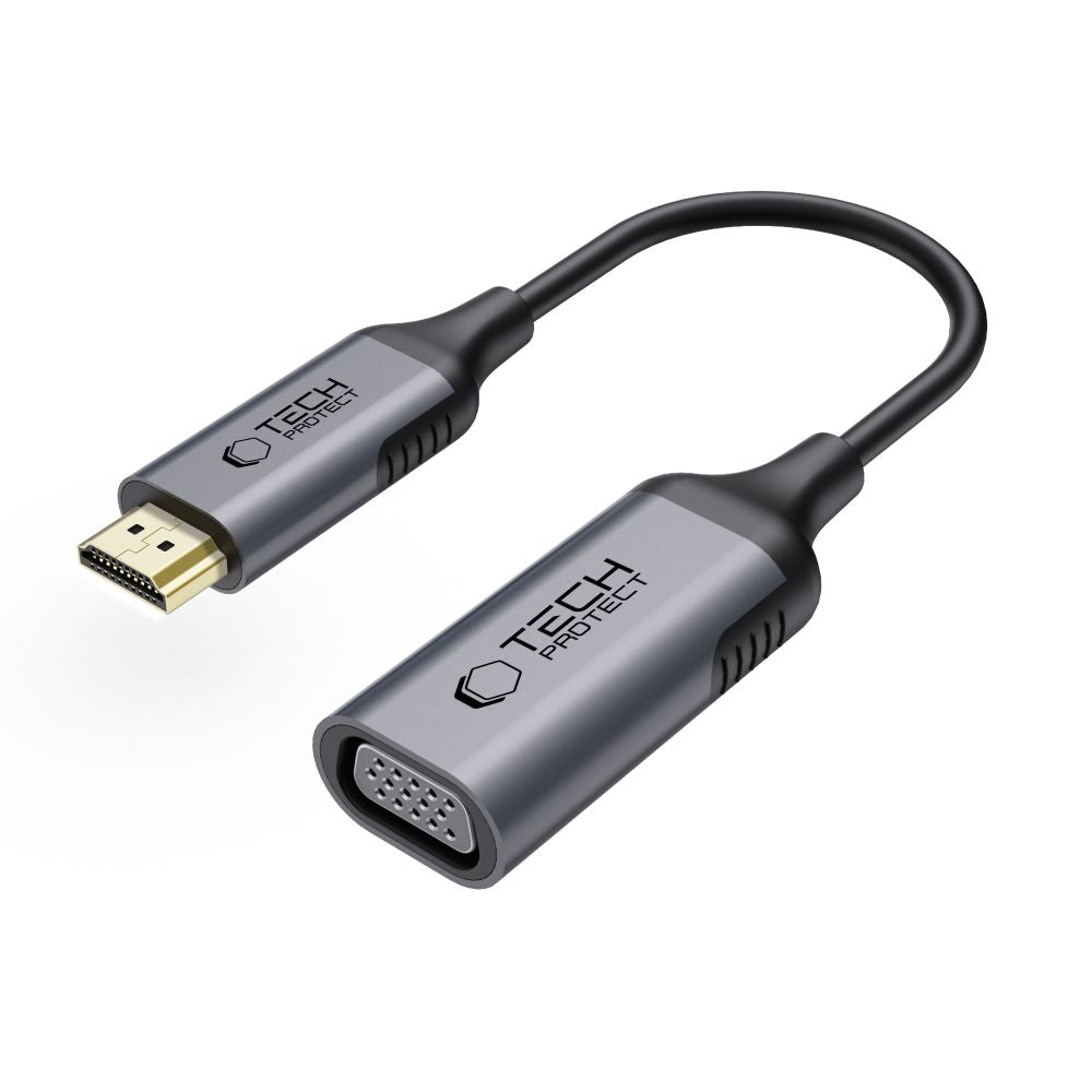 Adaptor Tech-protect Ultraboost Hdmi / VGA Full HD 60 Hz - Negru