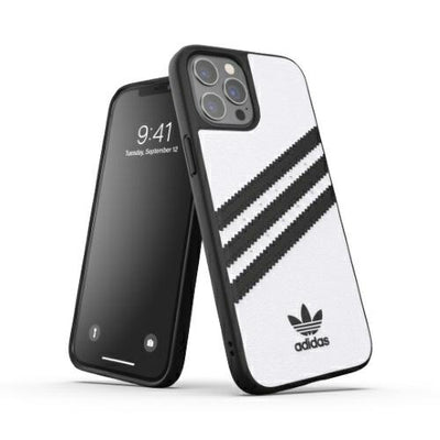 Husa Adidas OR Moulded PU pentru iPhone 12 Pro Max - Alb/Negru